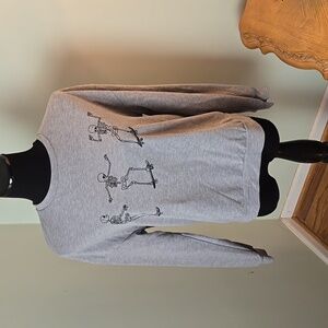 Skateboarding skeleton grey sweatshirt